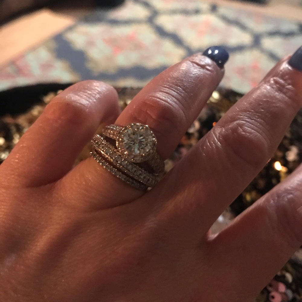 14k band dripping in diamonds (read description